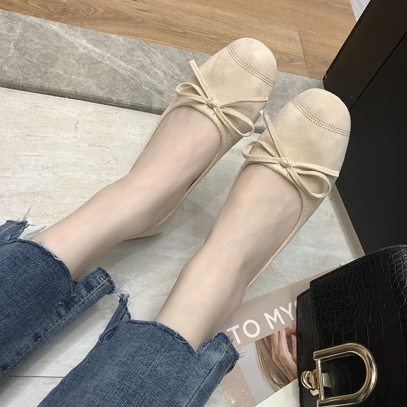 Giày búp bê mũi tròn đính nơ xinh xắn cho nữ | BigBuy360 - bigbuy360.vn