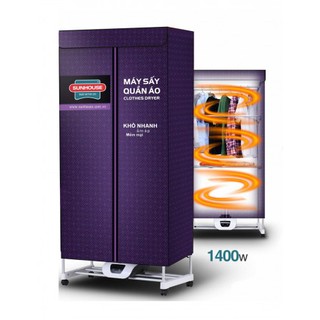 Máy sấy quần áo Sunhouse SHD-2707 công suất 1500w To Cao Rộng Sấy khô nhanh diệt khuẩn khử mùi Hàng Chính Hãng