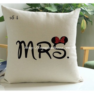 vỏ gối Mr & Mrs [Rẻ Vô Địch]