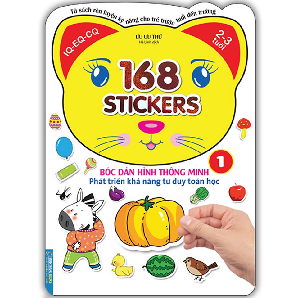 Sách - Bóc dán hình thông minh phát triển khả năng tư duy toán học - 168 sticker (quyển 1)