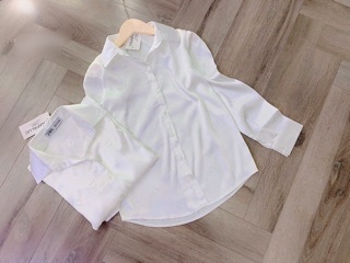 Áo sơ mi lụa vân dior nopi shop