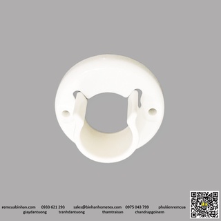 Bas âm tường thanh treo rèm cửa tròn phi 28mm Pát đỡ thanh treo rèm BR07 phụ kiện màn cửa Thanh treo rèm