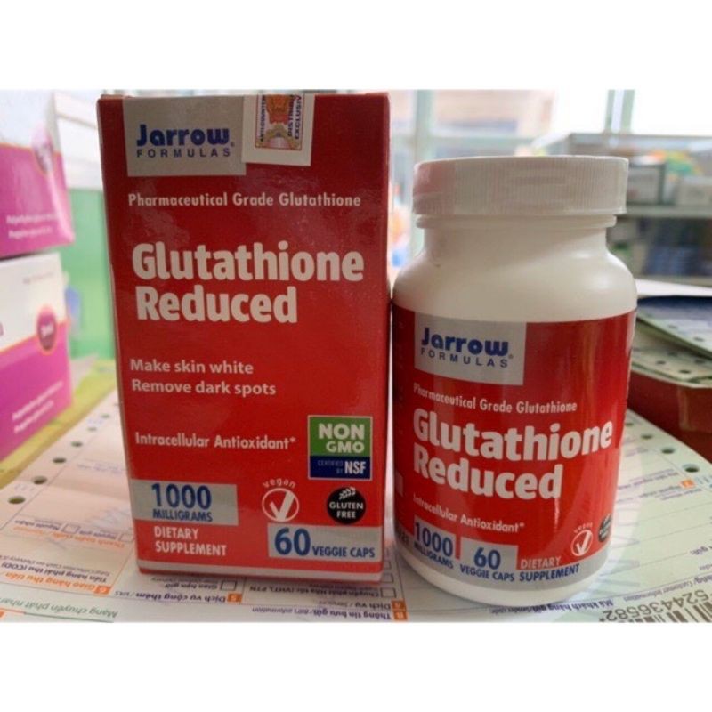 Viên uống trắng da Glutathione Reduced Jarrow 1000mg, USA, hộp 60 viên | BigBuy360 - bigbuy360.vn