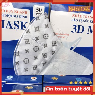 [Sale 3 ngày] Khẩu Trang 3d Duy Khánh Họa Tiết Louis Vuitton Hộp Màu Xanh Công Nghệ Nhật Bản Kháng Khuẩn