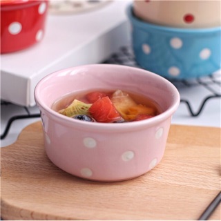 Bát sứ chấm bi cho bé ăn dặm