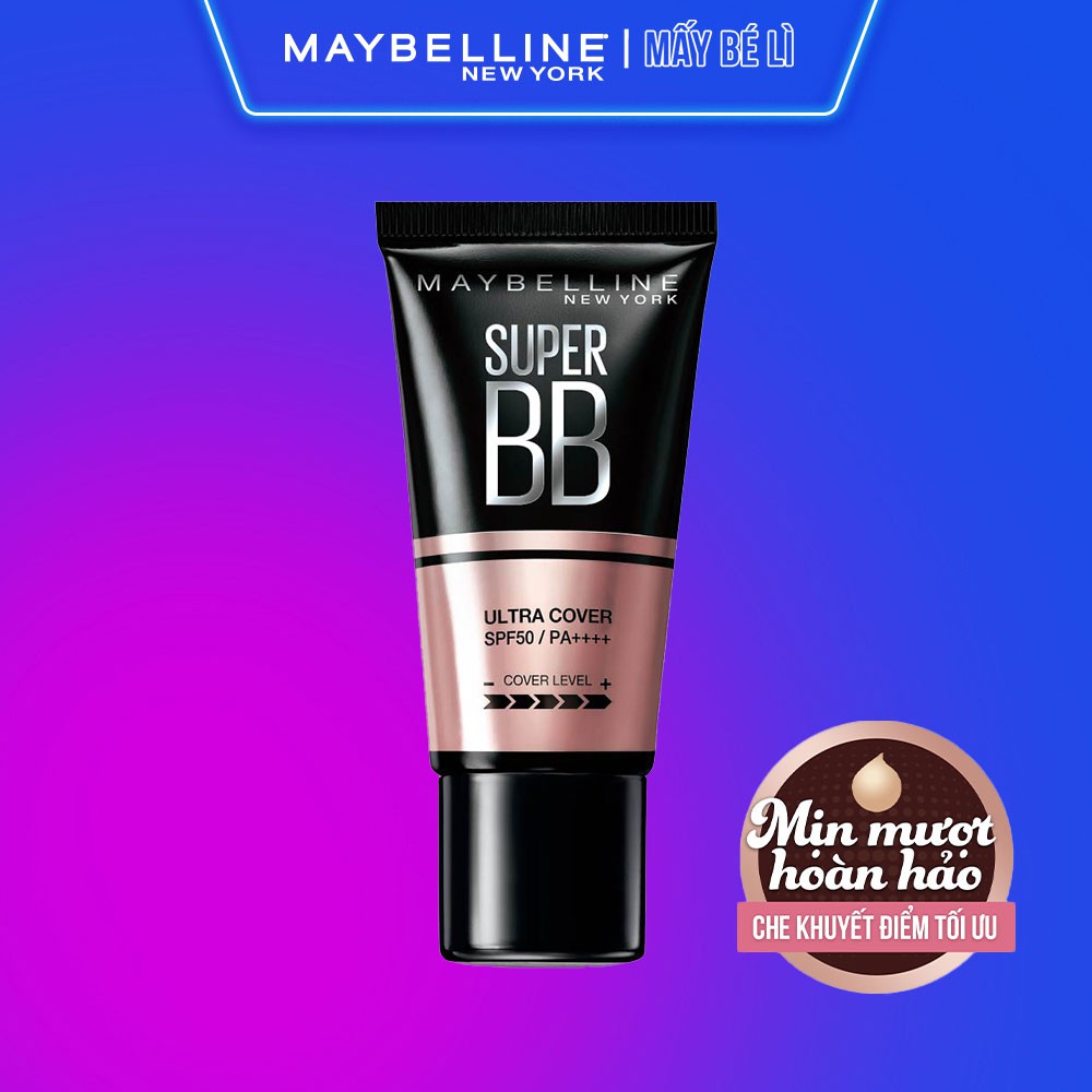 Kem trang điểm BB che khuyết điểm và chống nắng Maybelline New York Super BB Ultra Cover SPF 50 PA++++ 30ml