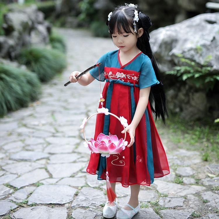 Bộ Hán Phục Phong Cách Trung Hoa Thời Trang Cho Bé Gái 1-6 Tuổi