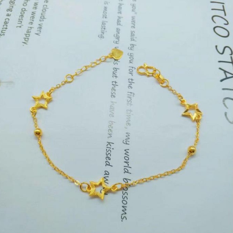 Vòng Tay Chuỗi Hạt Hình Ngôi Sao Tự Xỏ