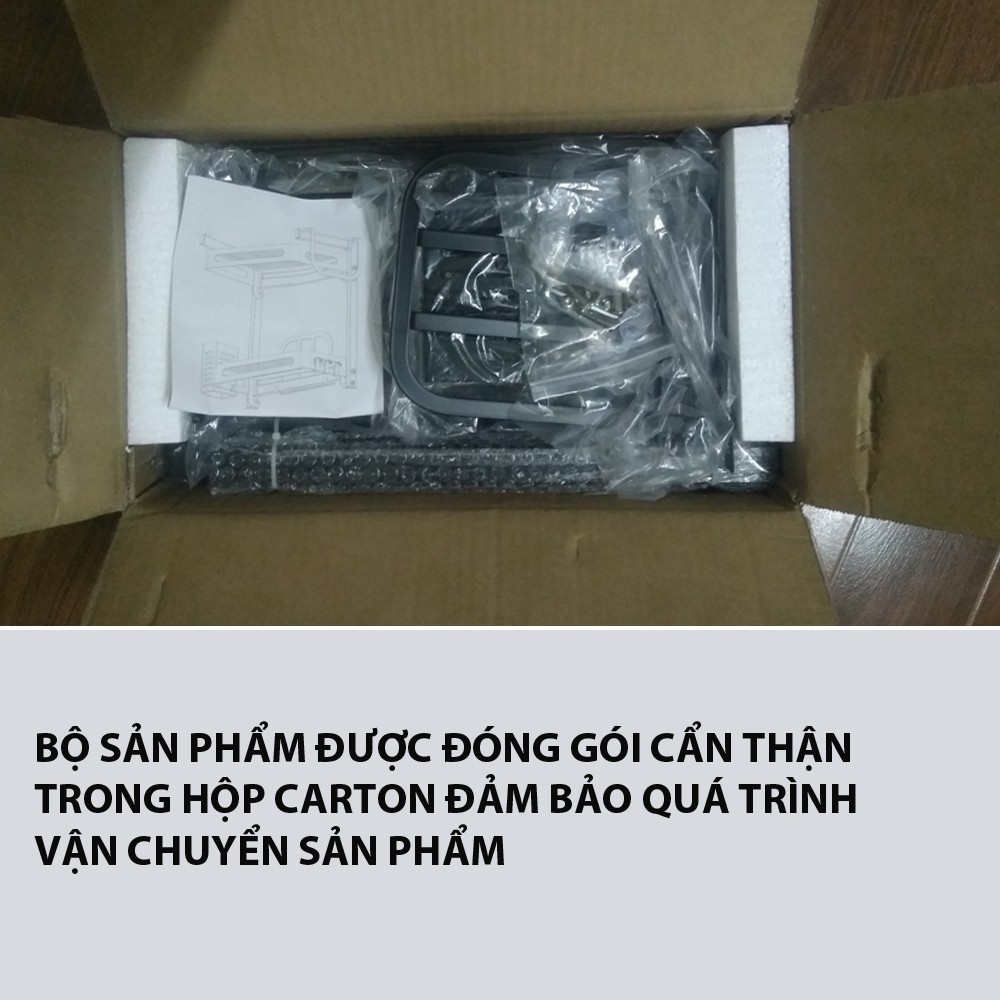 Kệ Gia Vị Chữ L 2-3 Tầng Cao Cấp - Giá Đựng Đồ Nhà Bếp 8 ƯU ĐIỂM - Thép Không Gỉ Chịu Lực Chịu Nhiệt Tốt KT 61x33x23 CM