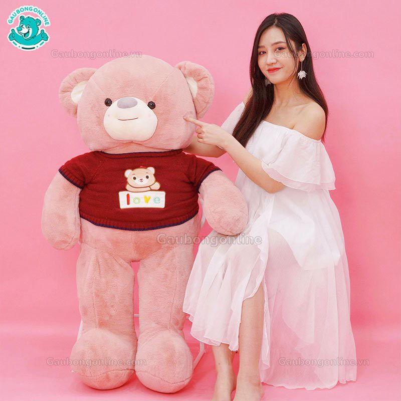 Gấu Bông Teddy Áo Len Gấu Love Cao Cấp Gấu Bông Online