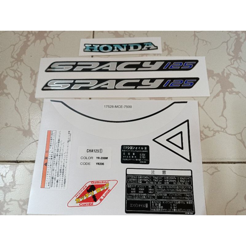 Bộ tem honda Spacy 125 màu đen 2005