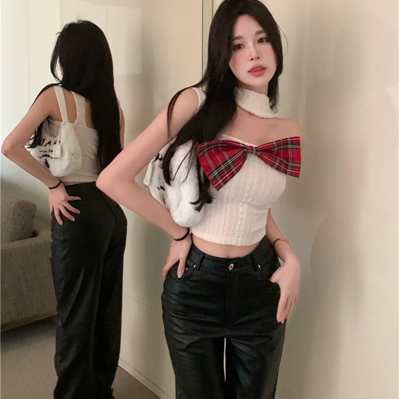 Áo Hai Dây Phối Nơ Xinh Xắn Thời Trang