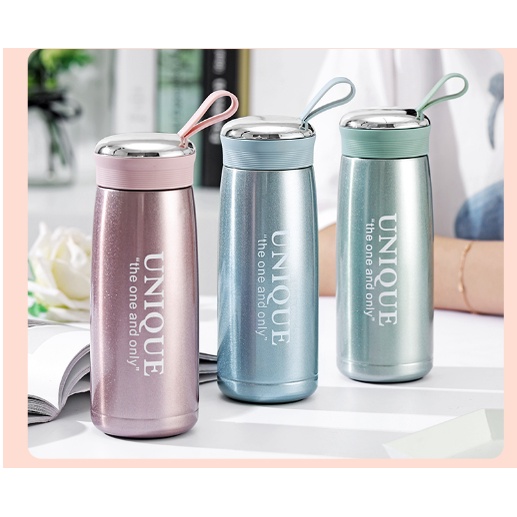 Bình giữ nhiệt co lọc trà mini nóng lạnh UNIQUE 360ml chất lượng tốt - binh giư nhiet inox - ly giu nhiet inox