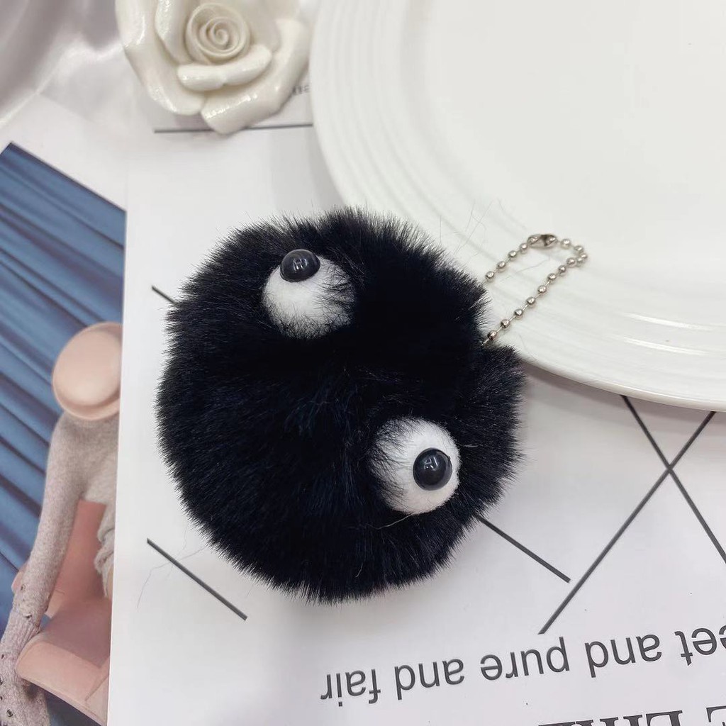 Móc khóa bồ hóng TEE SIK móc chìa khóa cute hình con bồ hóng phim hoạt hình Ghibli cực đáng yêu dễ thương