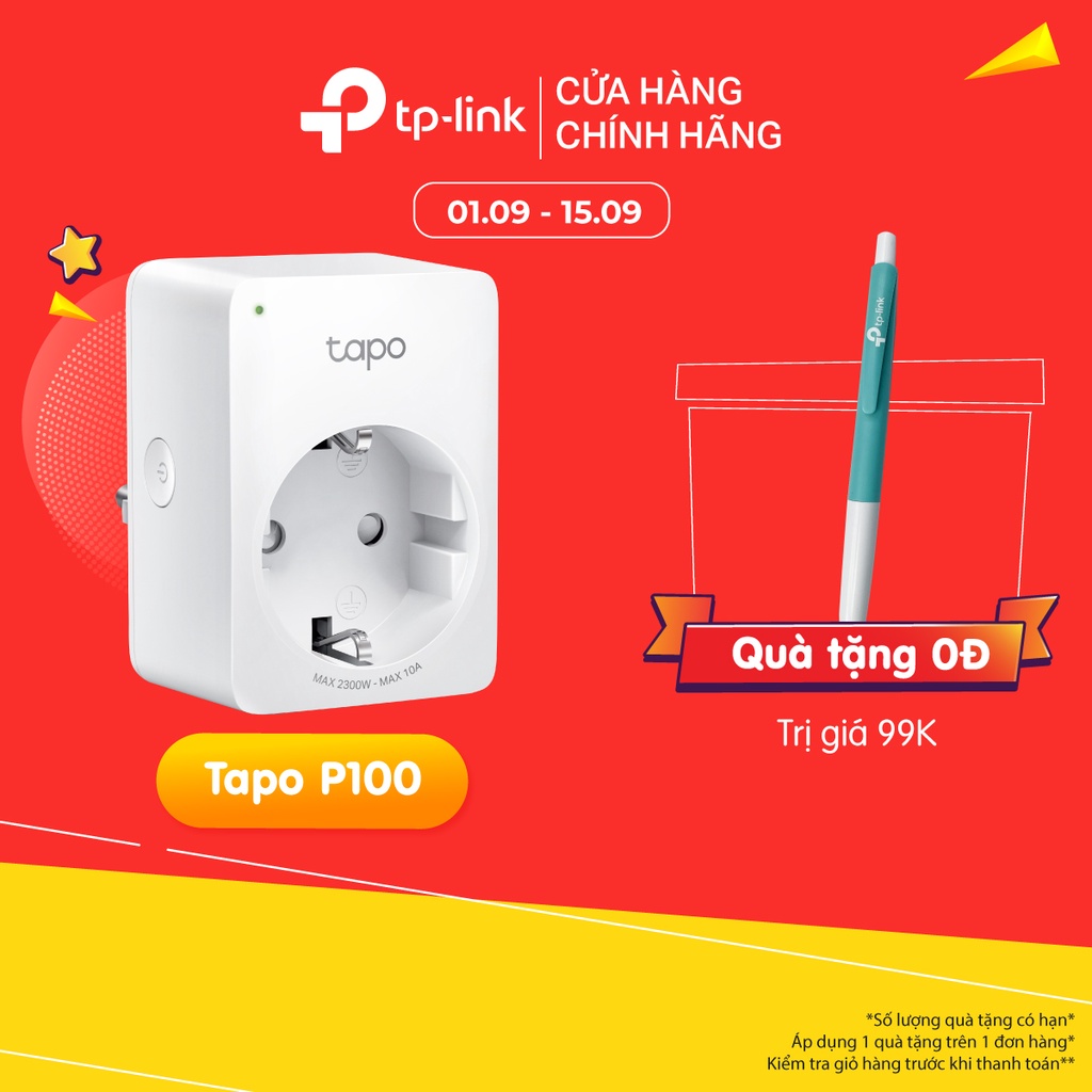 Ổ Cắm Thông Minh TP-Link Tapo P100 Nhỏ Gọn An Toàn