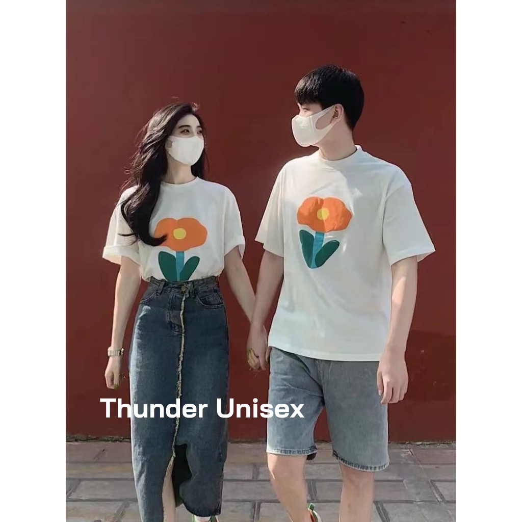 Áo Thun Tay Lỡ  Form Rộng Unisex Áo Đôi Siêu Hot ThunderUnisex Size SM Cho Nam Nữ Ulzzang Phong Cách Hàn Quốc