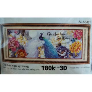 Tranh vừa thêu chữ thập vừa kết cườm AL53421