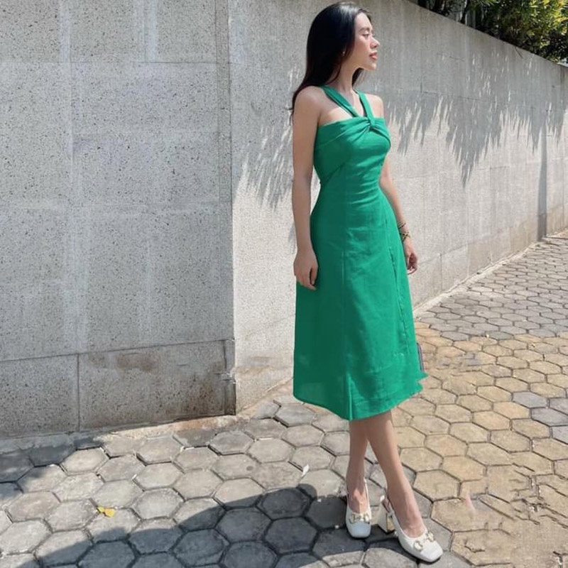 Váy Thô Cổ Yếm Dáng Dài Hàng Quảng Châu V1038-Teen 888