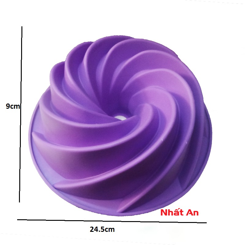 Khuôn silicone xoắc ốc lớn (ngang 24cm, cao 10cm)