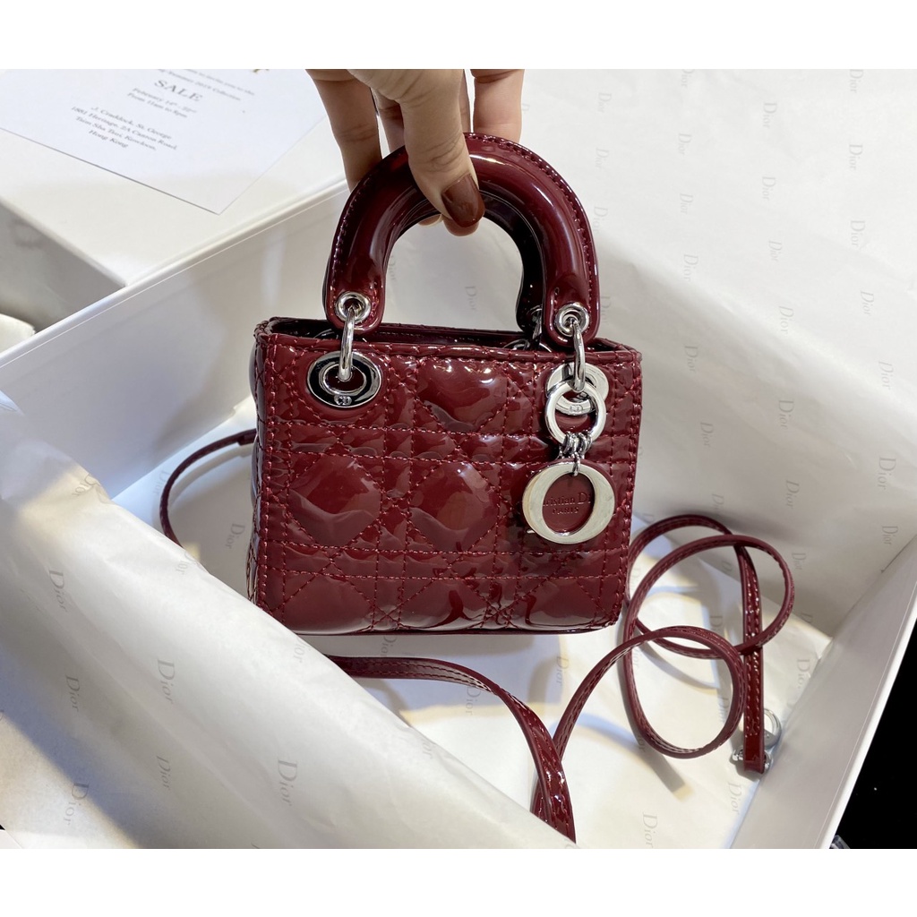 Túi Di Mini Size Da Bóng Tag Bạc FullBox Size 17