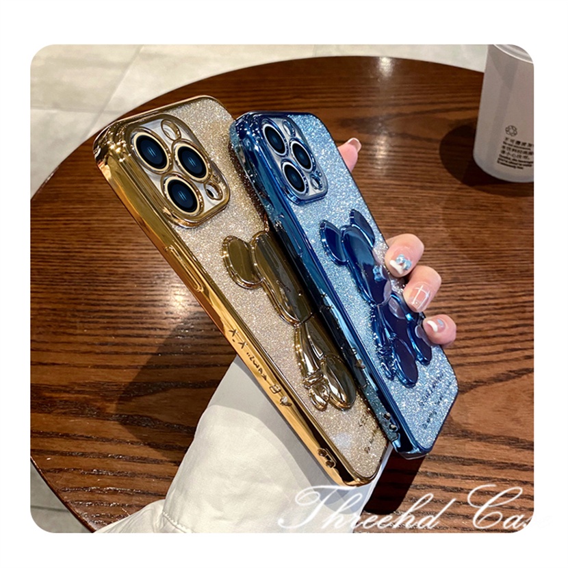 Ốp Điện Thoại Mềm Chống Sốc Chống Rơi Họa Tiết Gấu Hoạt Hình Cho iPhone 14 13 12 11 Pro Max SE 2020 X Xr Xs Max 8 7 Plus