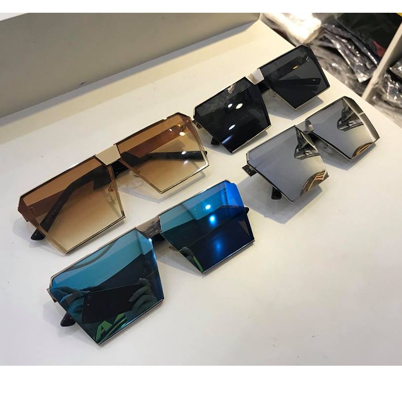 MẮT KÍNH MÁT PHẲNG NAM NỮ HÀN QUỐC VUÔNG CAO CẤP GỌNG KIM LẠI CHỐNG UV400 SÀNH ĐIỆU HOT TREND | BigBuy360 - bigbuy360.vn