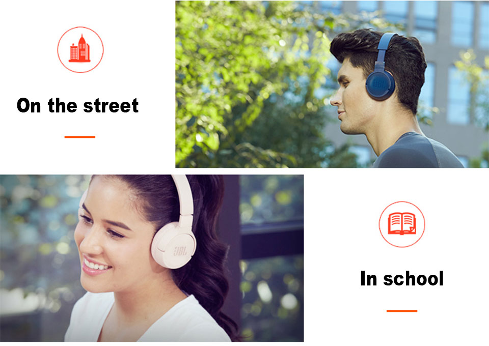 Tai Nghe Bluetooth Không Dây Thể Thao Jbl T500Bt Âm Thanh Siêu Trầm Chống Ồn Có Micro Và Phụ Kiện