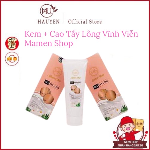 Kem + Cao tẩy lông vĩnh viễn Mamen Shop, tẩy lông vùng kín, bikini, nách, chân, hiệu quả an toàn