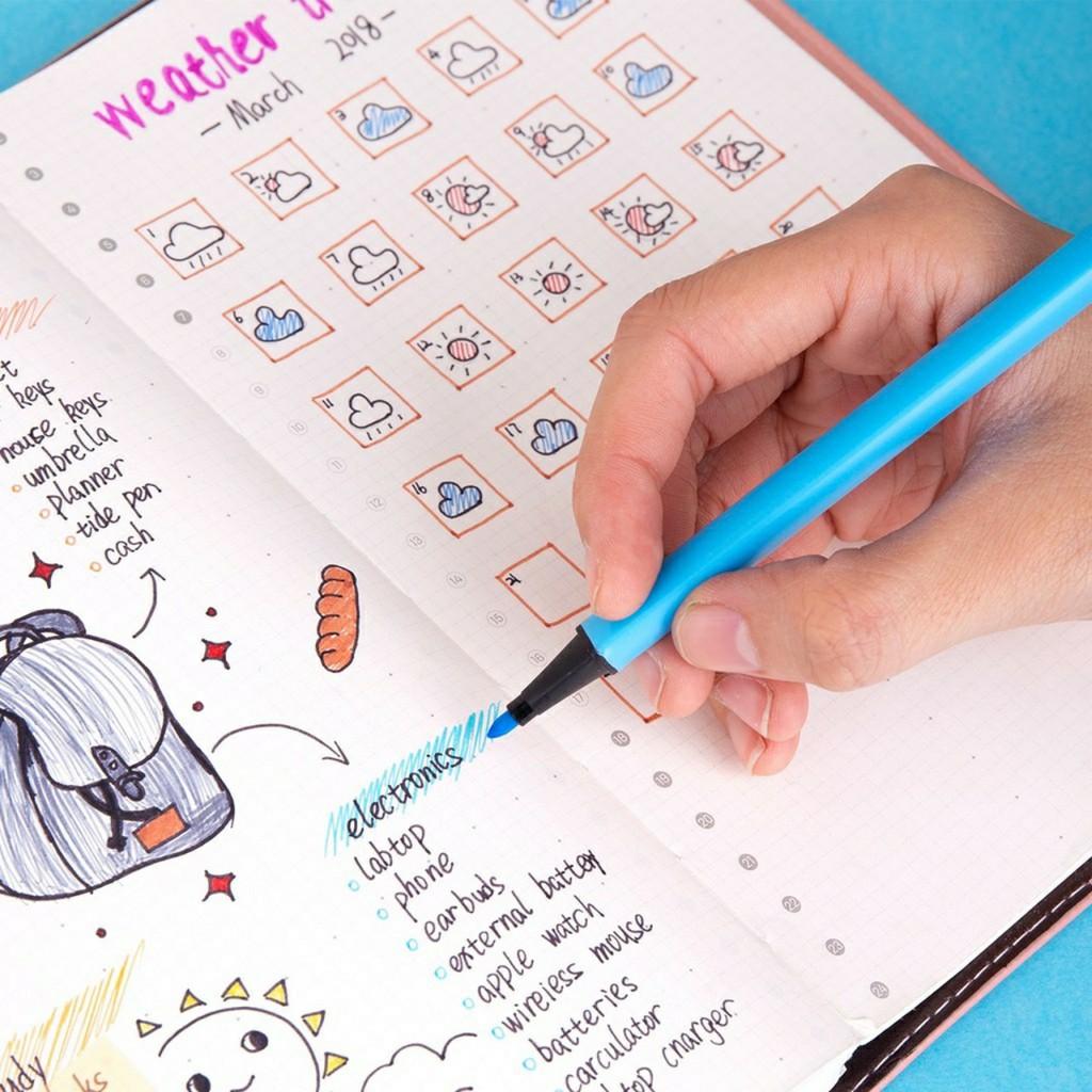 Bút màu nước 12 màu /18 màu / 24 màu / 36 màu hộp nhựa có quai sách tiện dụng , màu sắc tươi sáng - 1 hộp