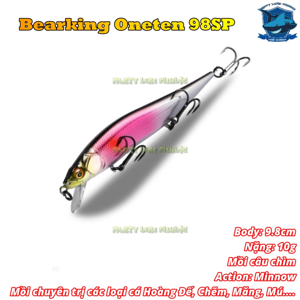 Mồi câu cá Bearking Oneten 98SP, mồi lure cá hoàng đế, chẽm, măng, mú...