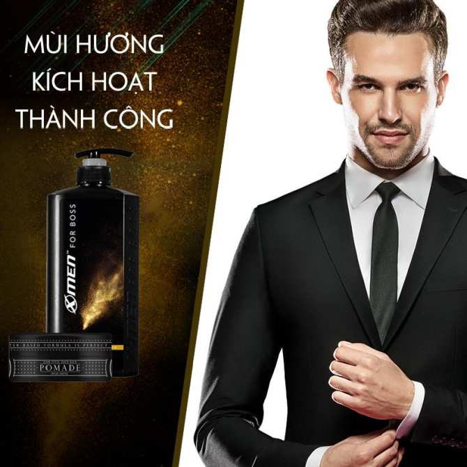 Combo Dầu gội nước hoa X-Men for Boss Luxury 650g + Xịt khử mùi X-Men for Boss Luxury 150ml