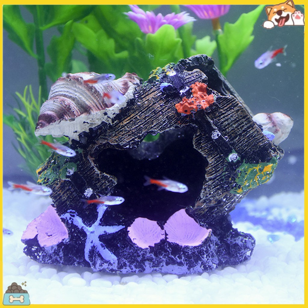 Ống vỏ ốc nhân tạo trang trí bể cá tiện dụng