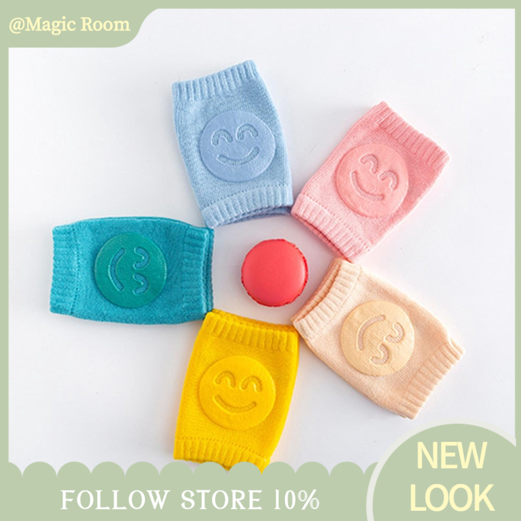 Babyfair Miếng đệm đầu gối bò Chống trượt Cotton thoáng khí Bảo vệ cho bé Unisex trẻ sơ sinh