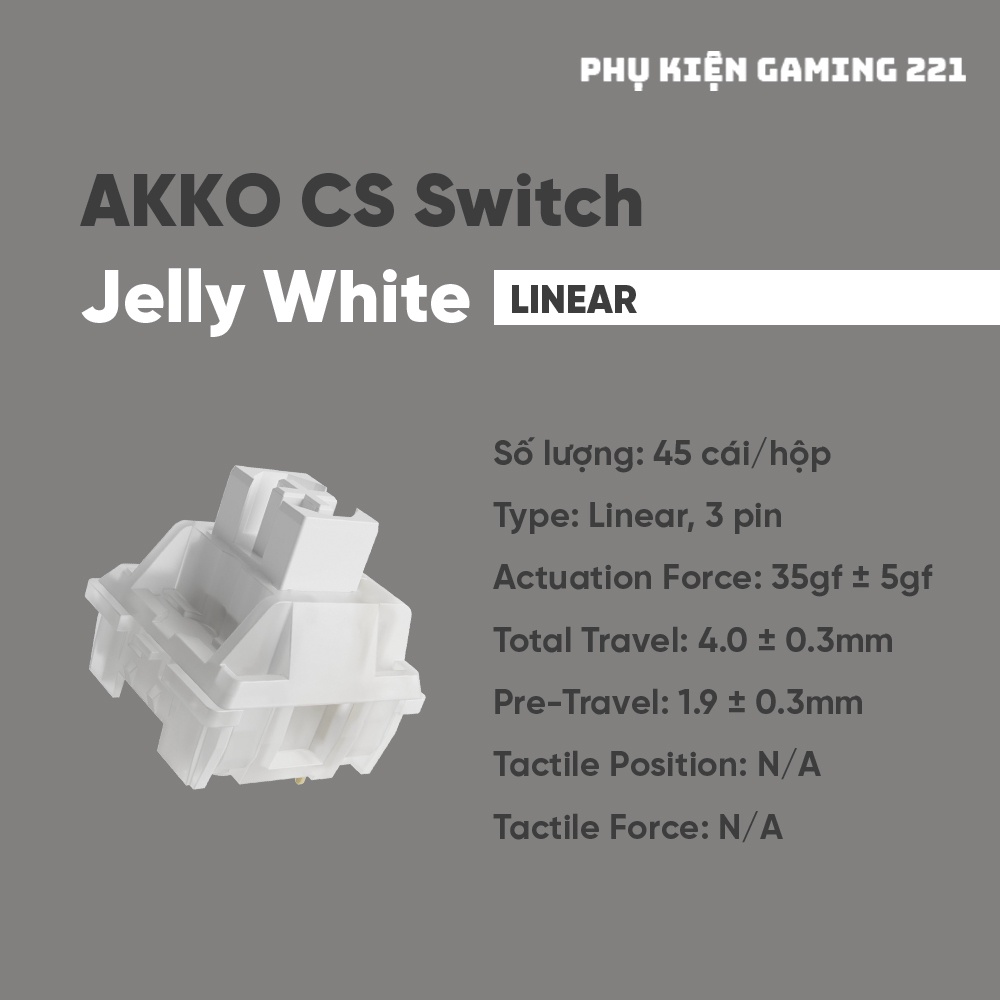 [Switch Lẻ] Tổng Hợp Switch Linear - AKKO CS TTC Switch (Wine Red/Rose Red/Demon/Princess/Silver/Sakura/) - Chính Hãng