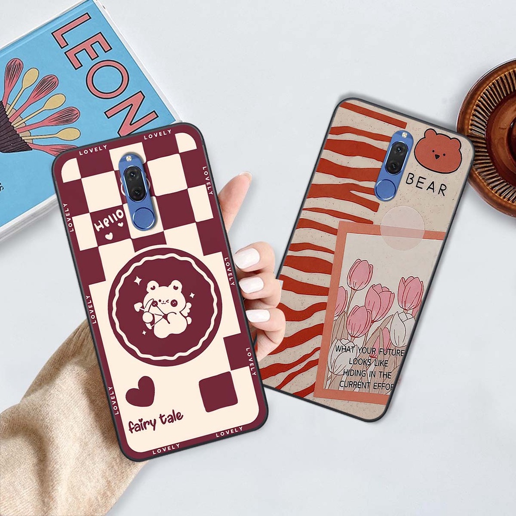 Ốp Huawei Nova 2i gấu Bear rick caro vuông thời trang siêu đẹp