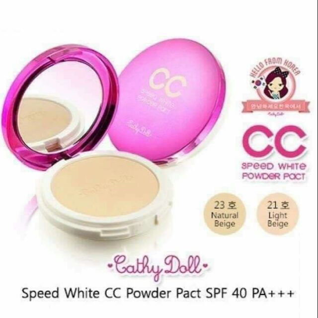 Phấn phủ kềm dầu trắng da CC Cathy Doll Thái Lan