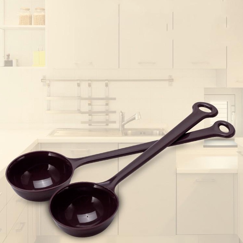 Muỗng Đong Cà Phê / Trái Cây / Bột / Hạt Bằng Nhựa Dày Màu Nâu Tay Cầm Dài 20g