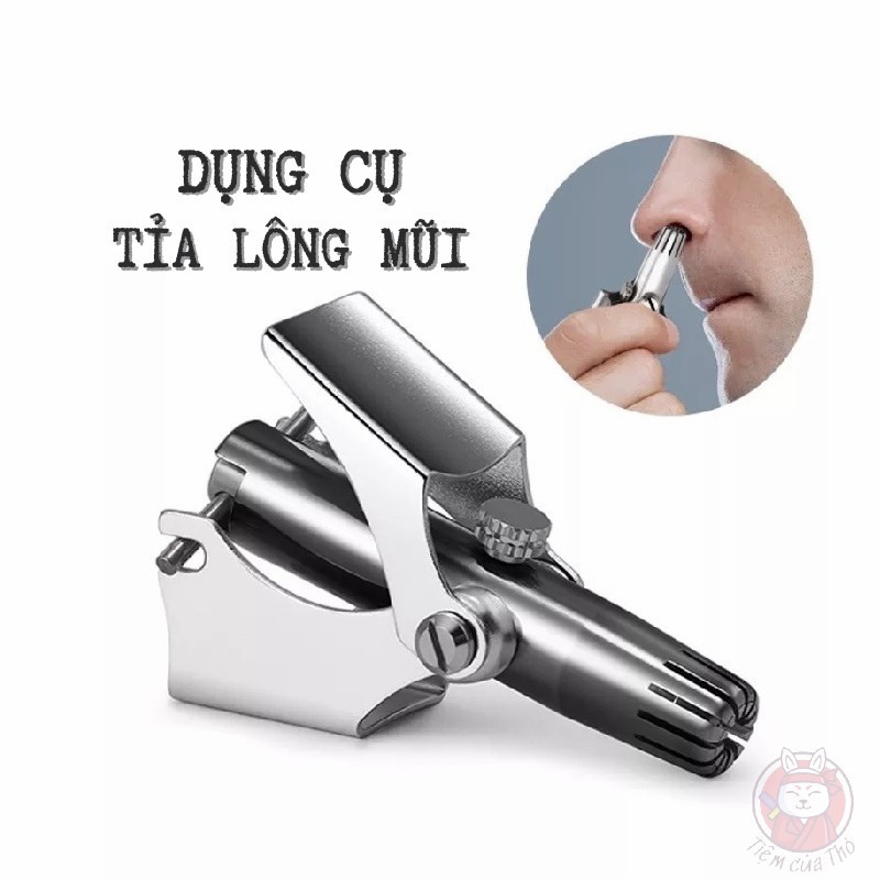 Dụng cụ cắt tỉa lông mũi cầm tay tiện dụng, thép không gỉ, an toàn với người dùng