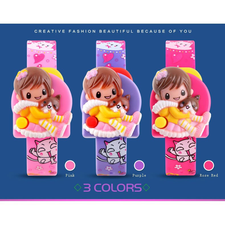 Đồng Hồ Điện Tử Hình Mèo Hoạt Hình Đáng Yêu Cho Bé Gái | BigBuy360 - bigbuy360.vn