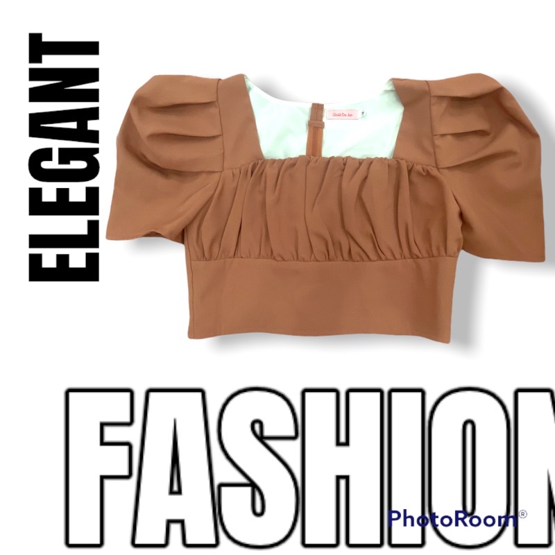 Áo kiểu Croptop Gout the jun