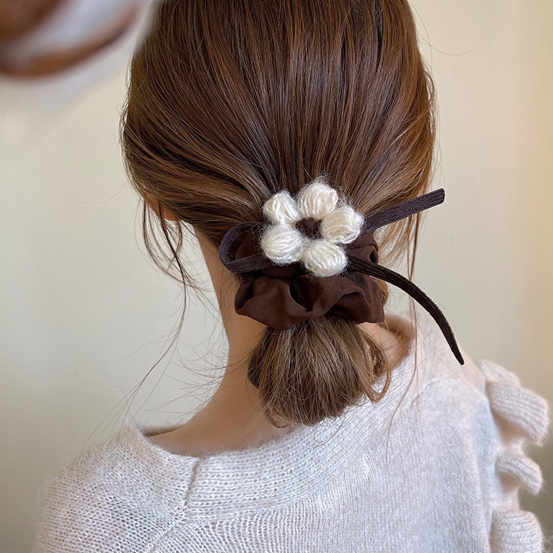 Dây Cột Tóc In Hoa Thiết Kế Đơn Giản Thời Trang 2022