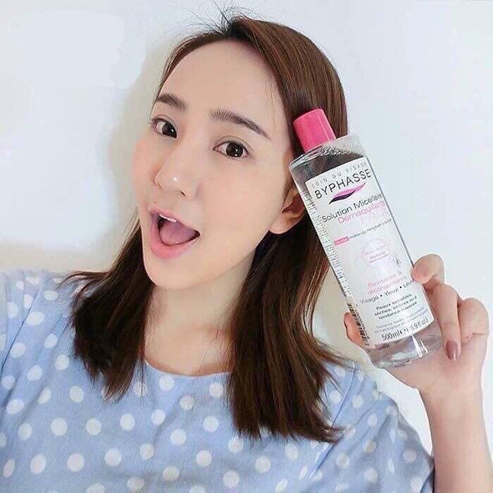 Nước Tẩy Trang Byphasse Solution Micellaire Face Make-Up Remover 500ml - Hàng Chuẩn Công Ty