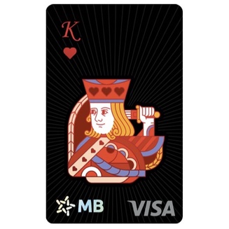 King - Vị Vua Vận Mệnh - Thẻ ngân hàng hình bài tây sang trọng - MB Hi Visa Collection