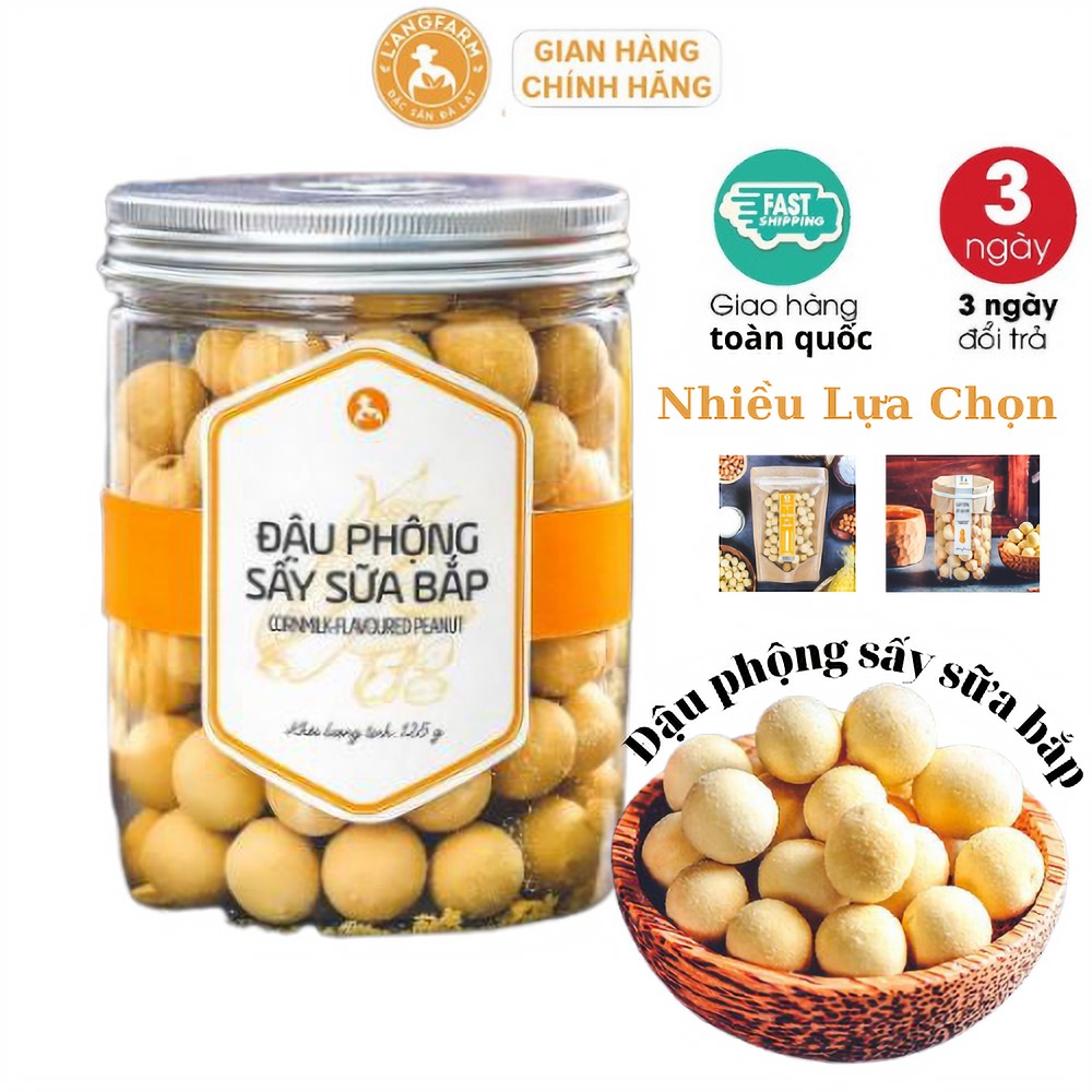 Đậu phộng sấy sữa bắp L'ANGFRAM - Thuộc LANGFRAM, thương hiệu đặc sản Đà Lạt hàng đầu.