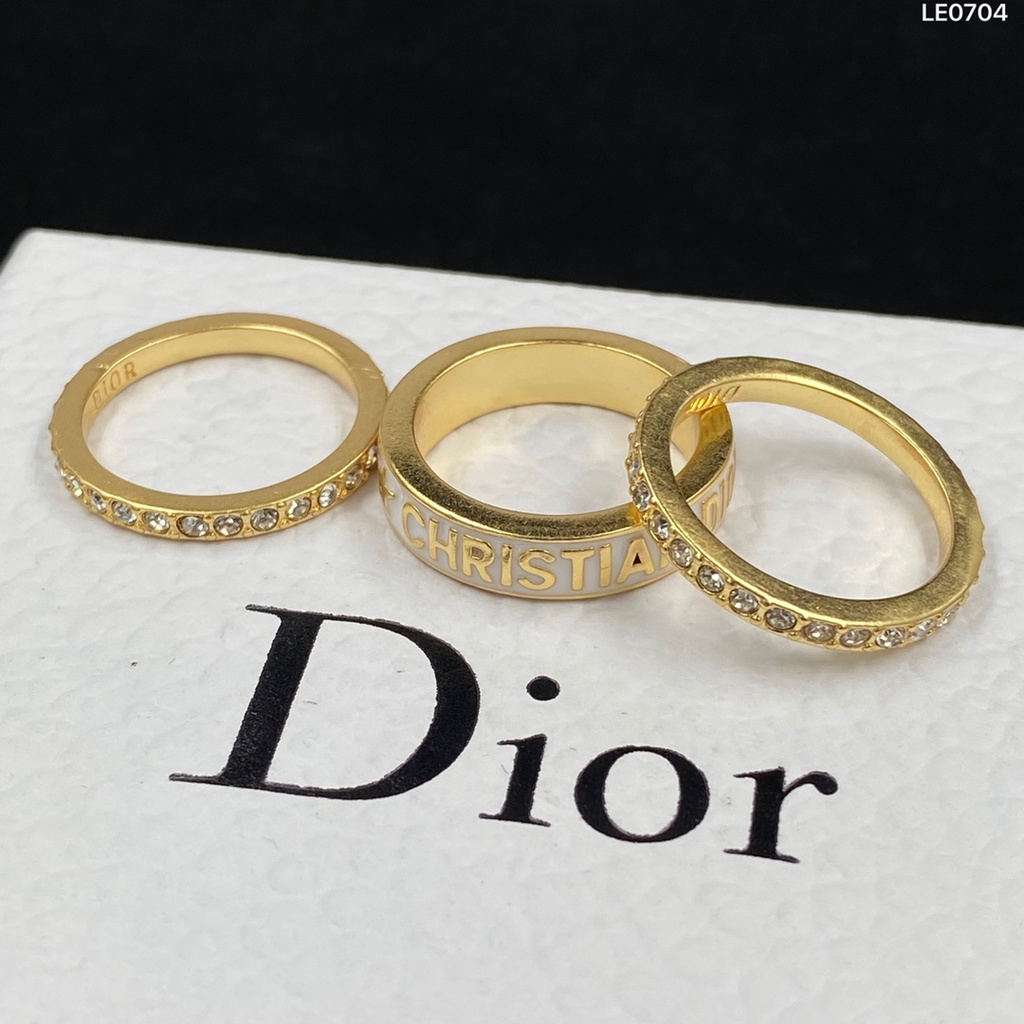 Dors CHRISTIAN nhẫn nữ Vintage Ba cái nhẫn cặp