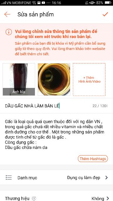 Dầu gấc nguyên chất nhà làm