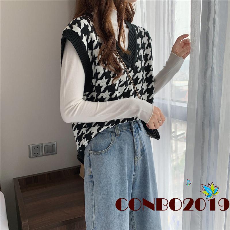 Áo Nữ Không Tay Cổ Chữ V Họa Tiết Hình Học Thời Trang | BigBuy360 - bigbuy360.vn