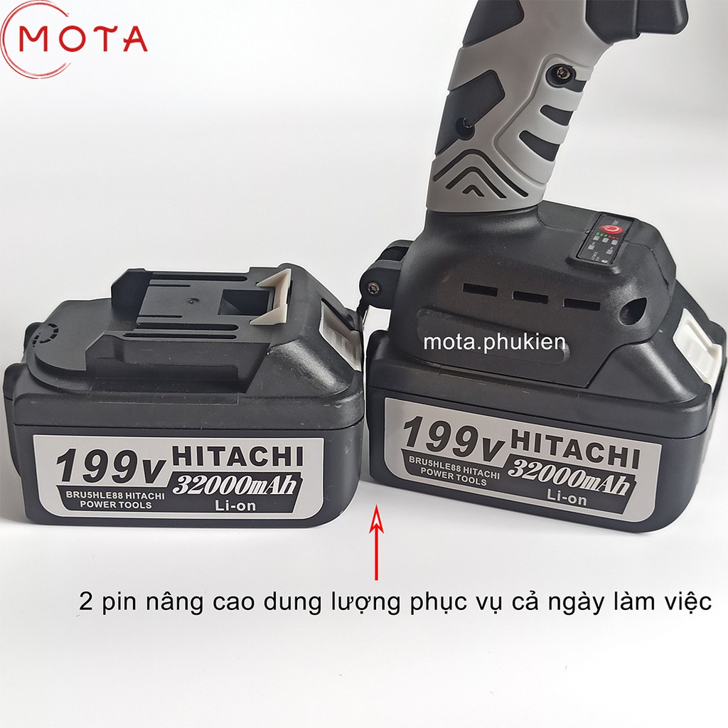 Máy siết bulong bắn vít Hitachi động cơ không chổi than chạy pin đa năng