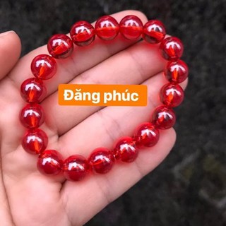 Vòng tay đá topaz đỏ thiên nhiên - 10ly
