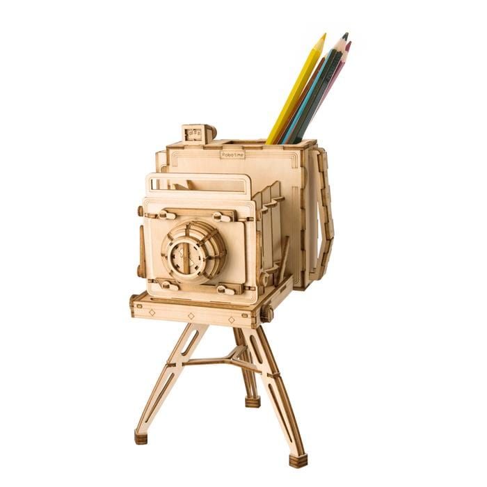 Tự Ráp Mô Hình Gỗ 3D Robotime Trưng Bày Máy Chụp Ảnh Cổ Điển Vintage Camera